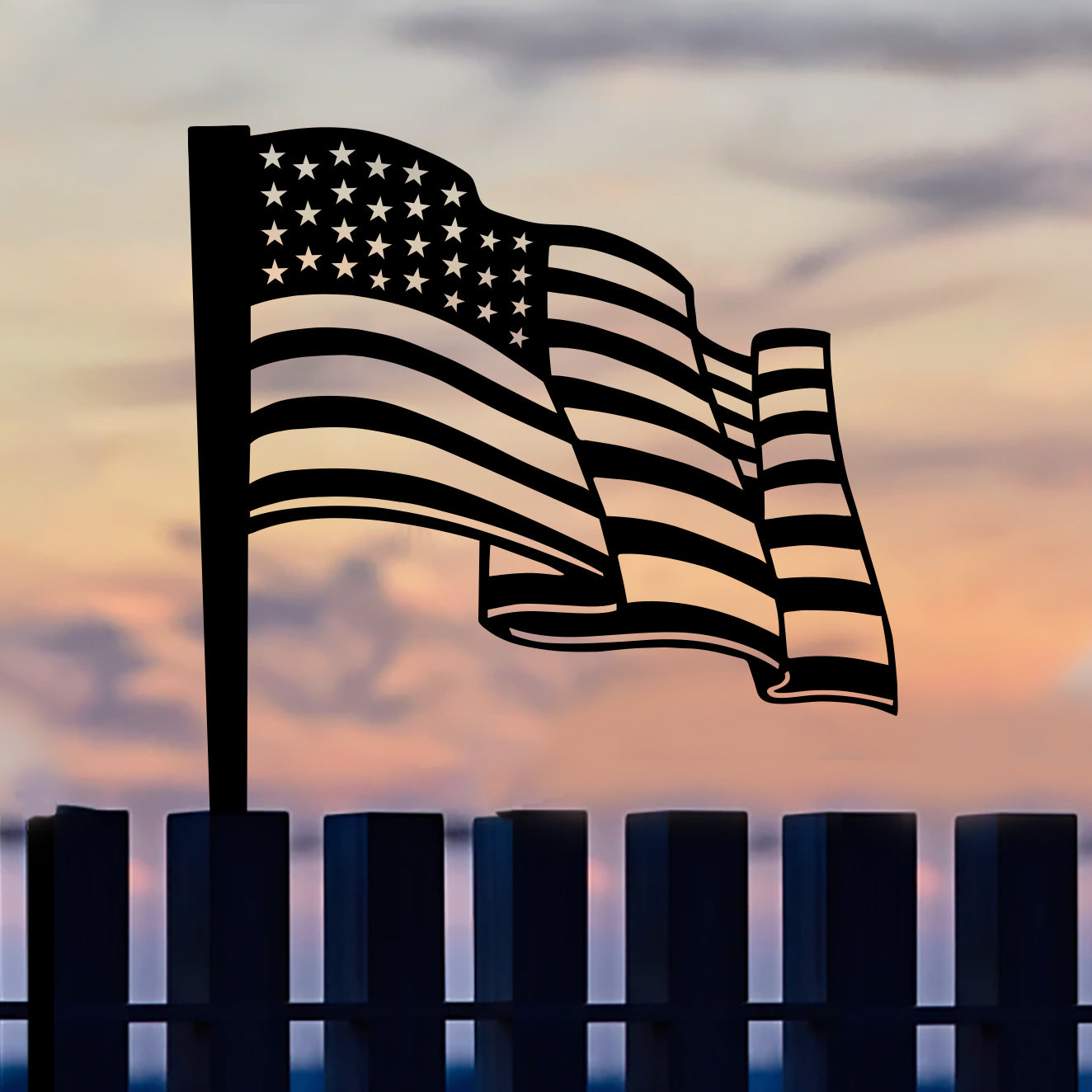 Flying American Flag